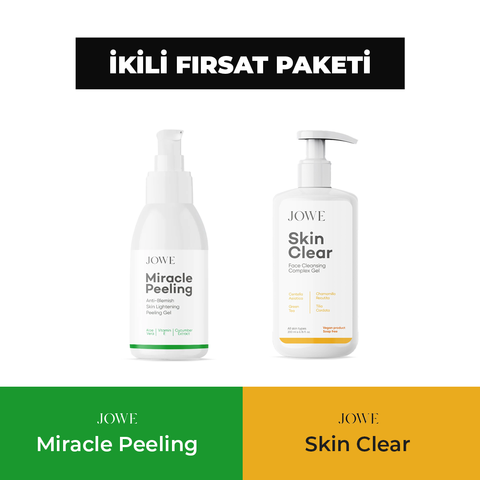 Miracle Peeling ve Aydınlatıcı Jel - 100 ml & Skin Clear Yüz Temizleme Jeli - 200 ml